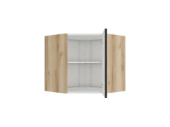 Optifit Küchen-Eckoberschrank 60 x 57,6 x 34,6 cm Noah420 Wildeiche NB< Küchenschränke