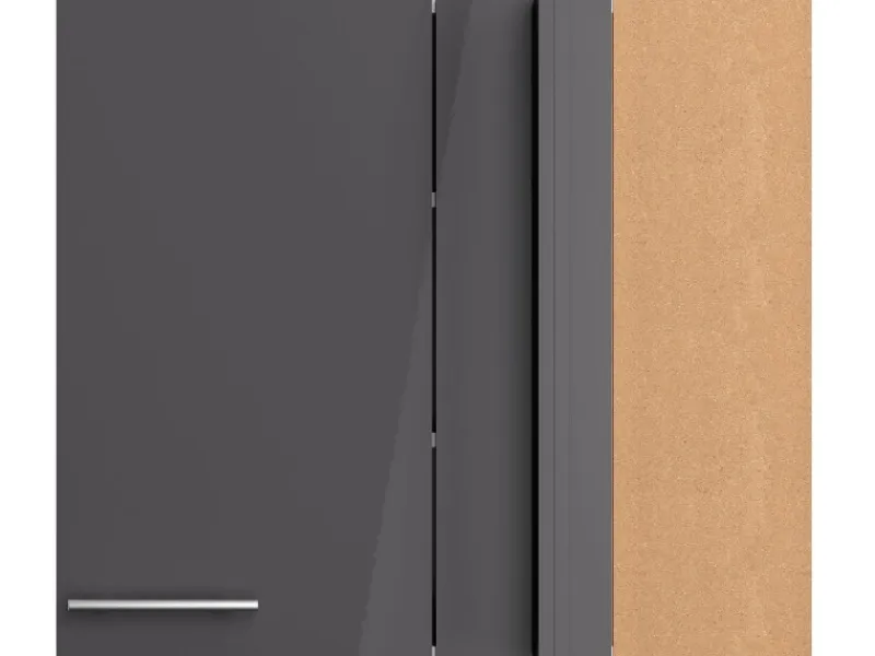 Optifit Küchen-Eckoberschrank Jonte984 80/45 x 70,4 x 34,9cm Anthrazit Wildeiche