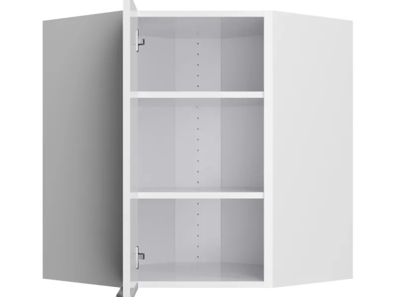 Optifit Küchen-Eckoberschrank Arvid986 60/60 cm x 70,4 cm x 34,9 cm Weiß< Einbauküchen|Küchenschränke