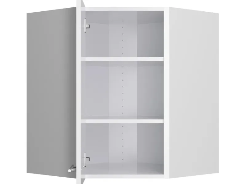Optifit Küchen-Eckoberschrank Bengt932 60/60 cm x 70,4 cm x 34,9 cm Weiß< Küchenschränke