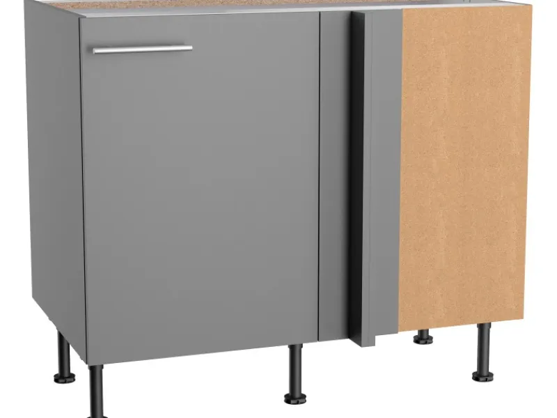 Optifit Küchenschränke<Küchen-Eckunterschrank f. Geschirrsp. Mats825 100/65x87x58,4cm Basaltgr.