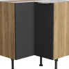 Optifit Küchenschränke<Küchen-Eck-Unterschrank Linus984 90/90cmx87cmx58,4cm Anthra.-WildEiche