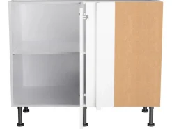 Discount Optifit Küchen-Eck-Unterschrank für Geschirrsp. Bengt932 100/65x 87x 58,4cm Weiß