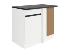 Optifit Küchenschränke<Küchen-Eck-Unterschrank 100 x 88 x 60 cm Luca932 Weiß Anthrazit