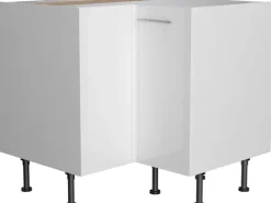 Outlet Optifit Küchen-Eck-Unterschrank Rurik986 90/90 cm x 87 cm x 58,4 cm Weiß