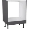 Optifit Küchen-Herdumbau Ingvar420 60 cm x 87 cm x 58,4 cm Anthrazit Matt< Einbauküchen|Kochfelder