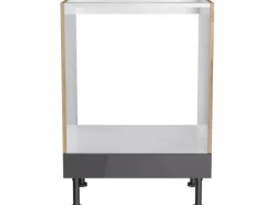 Optifit Kochfelder|Küchenschränke<Küchen-Herdumbau Jonte984 60 cm x 87 cm x 58,4 cm Anthrazit-Wildeiche