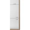 Outlet Optifit Küchen-Hochschrank für Kühlschr. Dakar286 60cmx211,8cmx60cm Weiß-Eiche