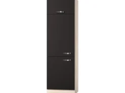 Optifit Küchen-Hochschrank für Kühlschr. Faro220 60x211,8x60cm Anthra.-Braun< Kühlschränke|Küchenschränke