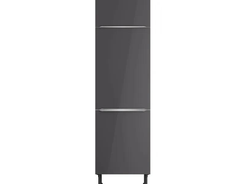Optifit Küchen-Hochschrank für Kühlschrank Linus984 60 cm Anthrazit-Wildeiche< Kühlschränke