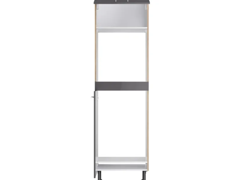 Best Optifit Küchen-Hochschrank für Backof./Kühlschr. Jonte984 60cm Anthra.-WildEiche