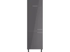 New Optifit Küchen-Hochschrank für Kühlschrank Jonte984 60 cm Anthrazit-Wildeiche