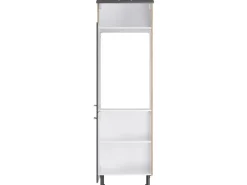 New Optifit Küchen-Hochschrank für Kühlschrank Jonte984 60 cm Anthrazit-Wildeiche