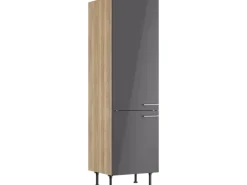 New Optifit Küchen-Hochschrank Jonte984 60cm x 211,8cm x 58,4cm Anthrazit-Wildeiche