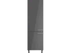 New Optifit Küchen-Hochschrank Jonte984 60cm x 211,8cm x 58,4cm Anthrazit-Wildeiche