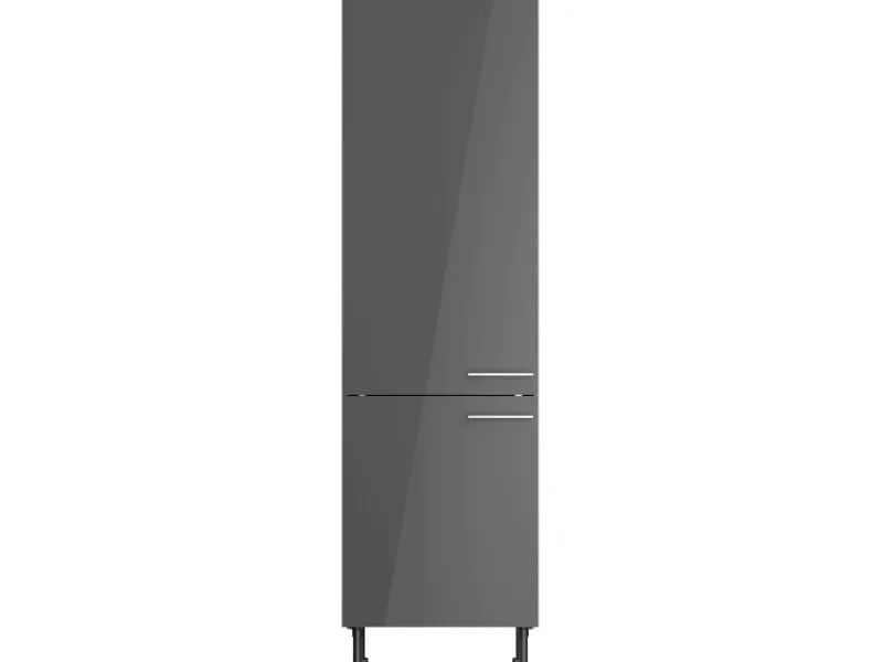 New Optifit Küchen-Hochschrank Jonte984 60cm x 211,8cm x 58,4cm Anthrazit-Wildeiche
