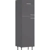 Optifit Küchen-Hochschrank für Kühl-Gefrier-Kombi Ingvar420 60 cm Anthrazit Matt< Küchenschränke|Einbauküchen
