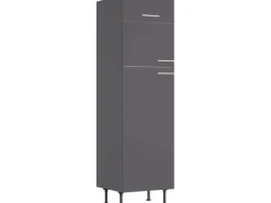 Optifit Küchen-Hochschrank für Kühl-Gefrier-Kombi Ingvar420 60 cm Anthrazit Matt< Küchenschränke|Einbauküchen