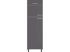 Optifit Küchen-Hochschrank für Kühl-Gefrier-Kombi Ingvar420 60 cm Anthrazit Matt< Küchenschränke|Einbauküchen