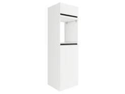 Optifit Küchen-Hochschrank f. Backofen u. Kühlschrank 60cm Weiß Anthrazit< Kühlschränke|Küchenschränke