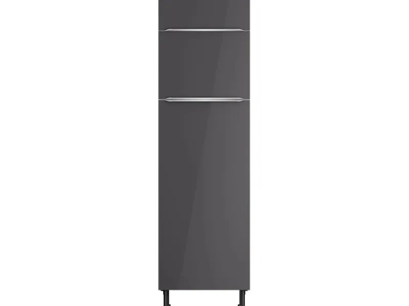 Discount Optifit Küchen-Hochschrank f. Kühl-Gefrier-Kombi Linus984 60cm Anthra.-WildEiche