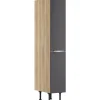 Optifit Küchen-Midi-Apothekerschrank Linus984 30 cm Anthrazit-Wildeiche< Küchenschränke