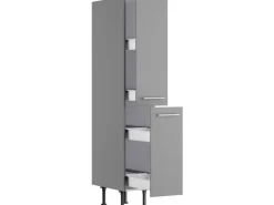 Optifit Küchen-Midi-Apothekerschrank Mats825 30cm x 176,6cm x 58,4cm Basaltgrau