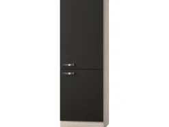 Optifit Kühlschränke<Küchen-Midischrank für Kühlschrank Faro220 60 cm Anthrazit-Braun