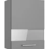 Optifit Küchen-Oberschrank mit Glassegment Mats825 50 cm Basaltgrau< Küchenschränke