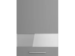 Optifit Küchen-Oberschrank mit Glassegment Mats825 50 cm Basaltgrau< Küchenschränke