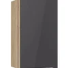 Optifit Küchen-Oberschrank Linus984 40cm x 70,4cm x 34,9cm Anthrazit-Wildeiche< Küchenschränke