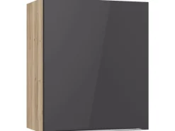 Optifit Küchen-Oberschrank Linus984 60cm x 70,4cm x 34,9cm Anthrazit-Wildeiche< Küchenschränke