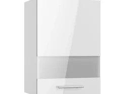 Optifit Küchen-Oberschrank mit Glassegment Rurik986 50 x 70,4 x 34,9 cm Weiß< Küchenschränke