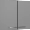 Optifit Küchen-Oberschrank Mats825 100 cm x 70,4 cm x 34,9 cm Basaltgrau< Küchenschränke