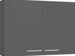 Optifit Küchen-Oberschrank Ingvar420 100 cm x 70,4 cm x 34,9 cm Anthrazit Matt< Küchenschränke