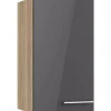 New Optifit Küchen-Oberschrank Jonte984 40cm x 70,4cm x 34,9cm Anthrazit-Wildeiche