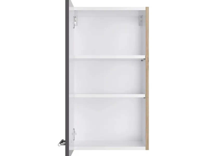 New Optifit Küchen-Oberschrank Jonte984 40cm x 70,4cm x 34,9cm Anthrazit-Wildeiche
