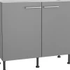 Clearance Optifit Küchen-Spülenunterschrank Mats825 100 cm x 87 cm x 58,4 cm Basaltgrau