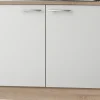 New Optifit Küchen-Spülenunterschrank Dakar286 100 cm x 84,8 cm x 60 cm Weiß-Eiche