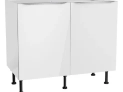 Optifit Küchen-Spülenunterschrank Arvid986 100 cm x 87 cm x 58,4 cm Weiß< Küchenschränke