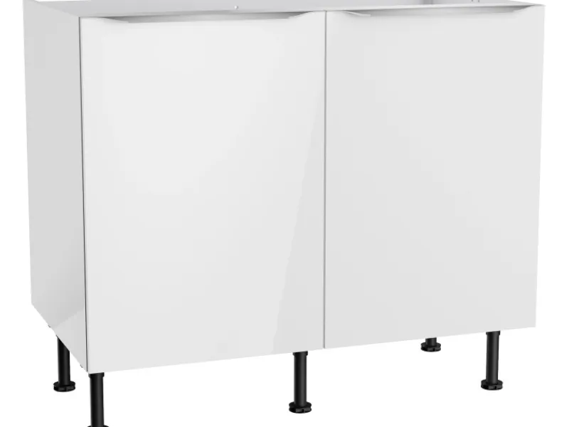 Optifit Küchen-Spülenunterschrank Arvid986 100 cm x 87 cm x 58,4 cm Weiß< Küchenschränke