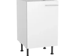 Outlet Optifit Küchen-Spülenunterschrank Bengt932 50 cm x 87 cm x 58,4 cm Weiß