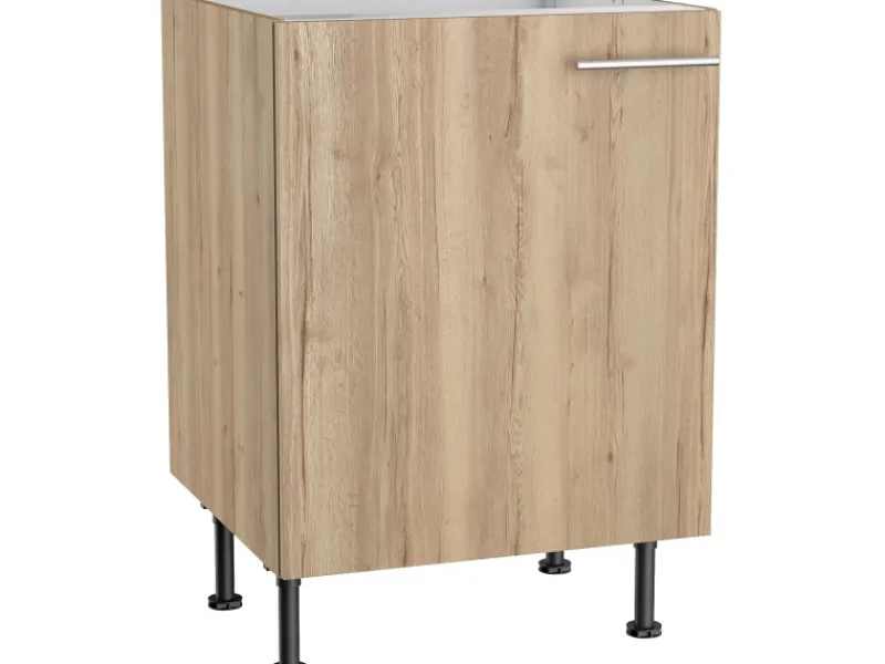 Optifit Küchenschränke<Küchen-Spülenunterschrank Erik290 60 cm x 87 cm x 58,4 cm Wildeiche