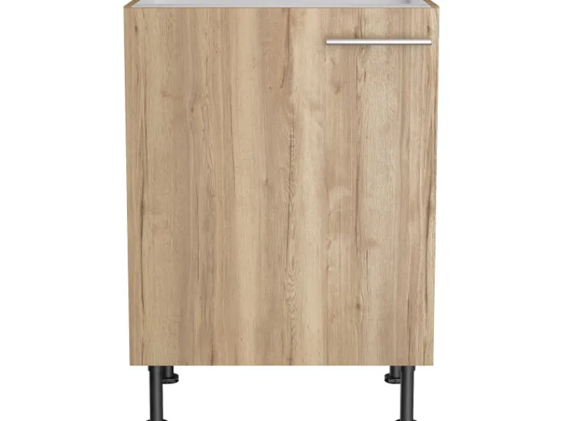 Optifit Küchenschränke<Küchen-Spülenunterschrank Erik290 60 cm x 87 cm x 58,4 cm Wildeiche