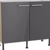 Optifit Küchenschränke<Küchen-Spülenunterschrank Jonte984 100cmx87cmx58,4cm Anthra.-WildEiche