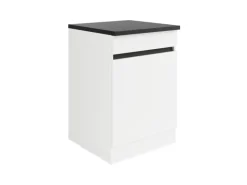 Optifit Küchen-Spülenunterschrank 60 x 88 x 60 cm Luca932 Weiß Anthrazit< Küchenschränke