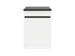 Optifit Küchen-Spülenunterschrank 60 x 88 x 60 cm Luca932 Weiß Anthrazit< Küchenschränke