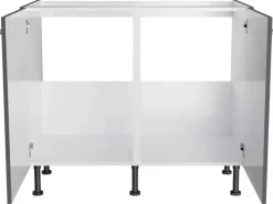 Optifit Einbauküchen<Küchen-Spülenunterschrank Ingvar420 100cm x 87cm x 58,4cm Anthrazit Matt