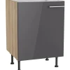 Best Optifit Küchen-Spülenunterschrank Jonte984 60x87x58,4cm Anthra.-WildEiche