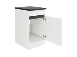 Optifit Küchenschränke<Küchen-Spülenunterschrank 50 x 88 x 60 cm Luca932 Weiß Anthrazit